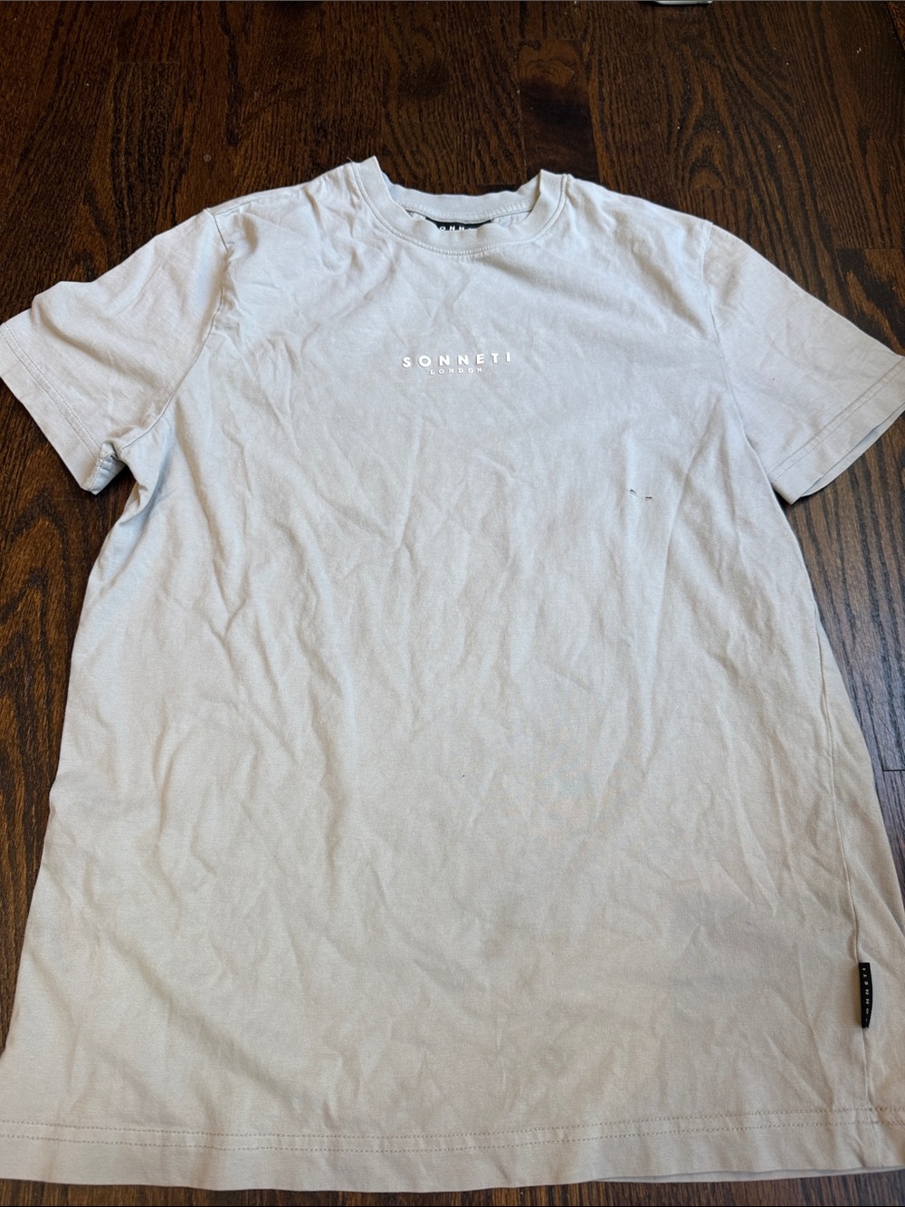 Sonneti Men's light grey/beige Crew Neck T-Shirt size small